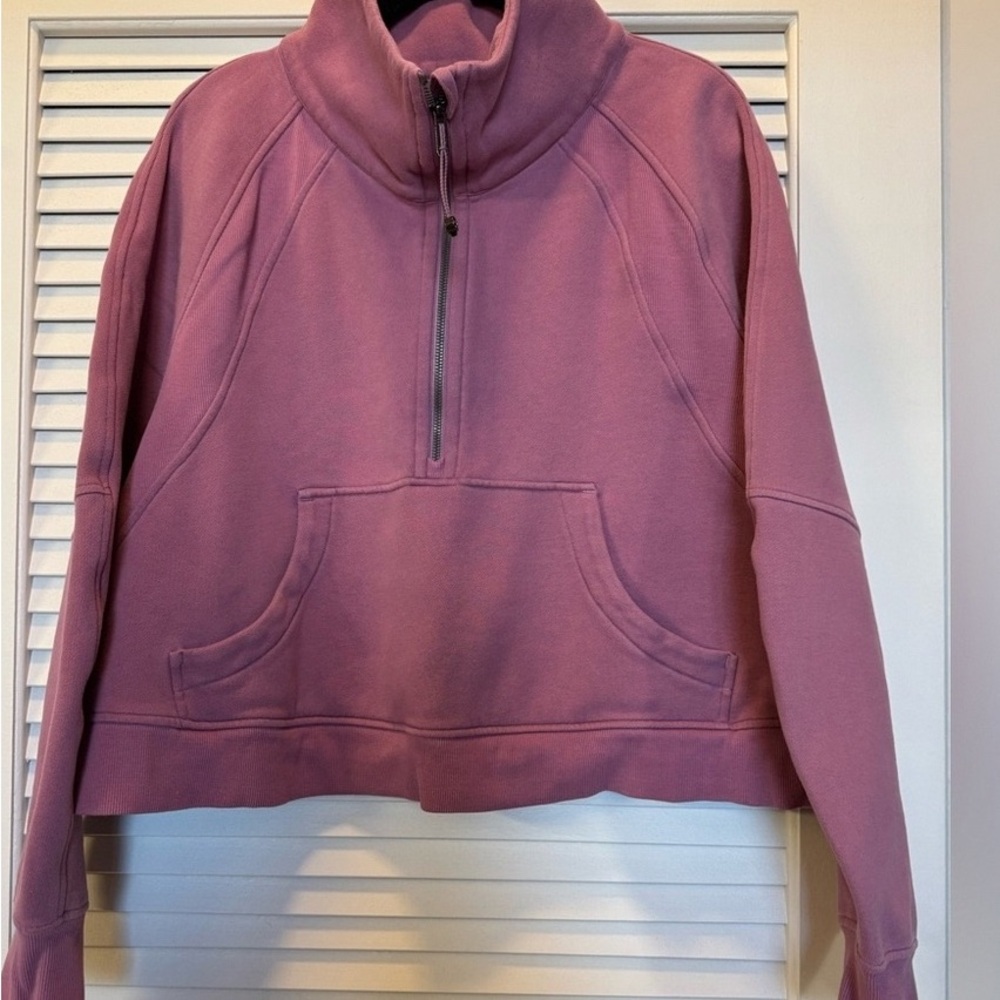 Women's Mauve Half-Zip Sweatshirt